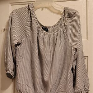 Navy and white cotton top